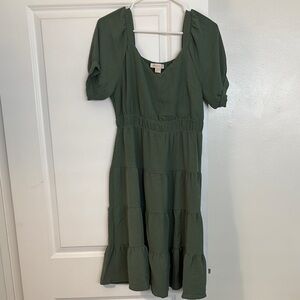 Monteau green maxi dress